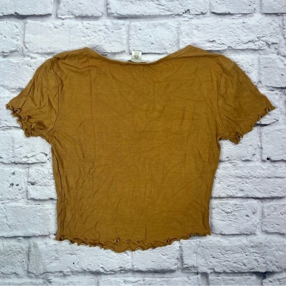 Mustard Yellow Ruffled Shirt - Picture 2 of 3